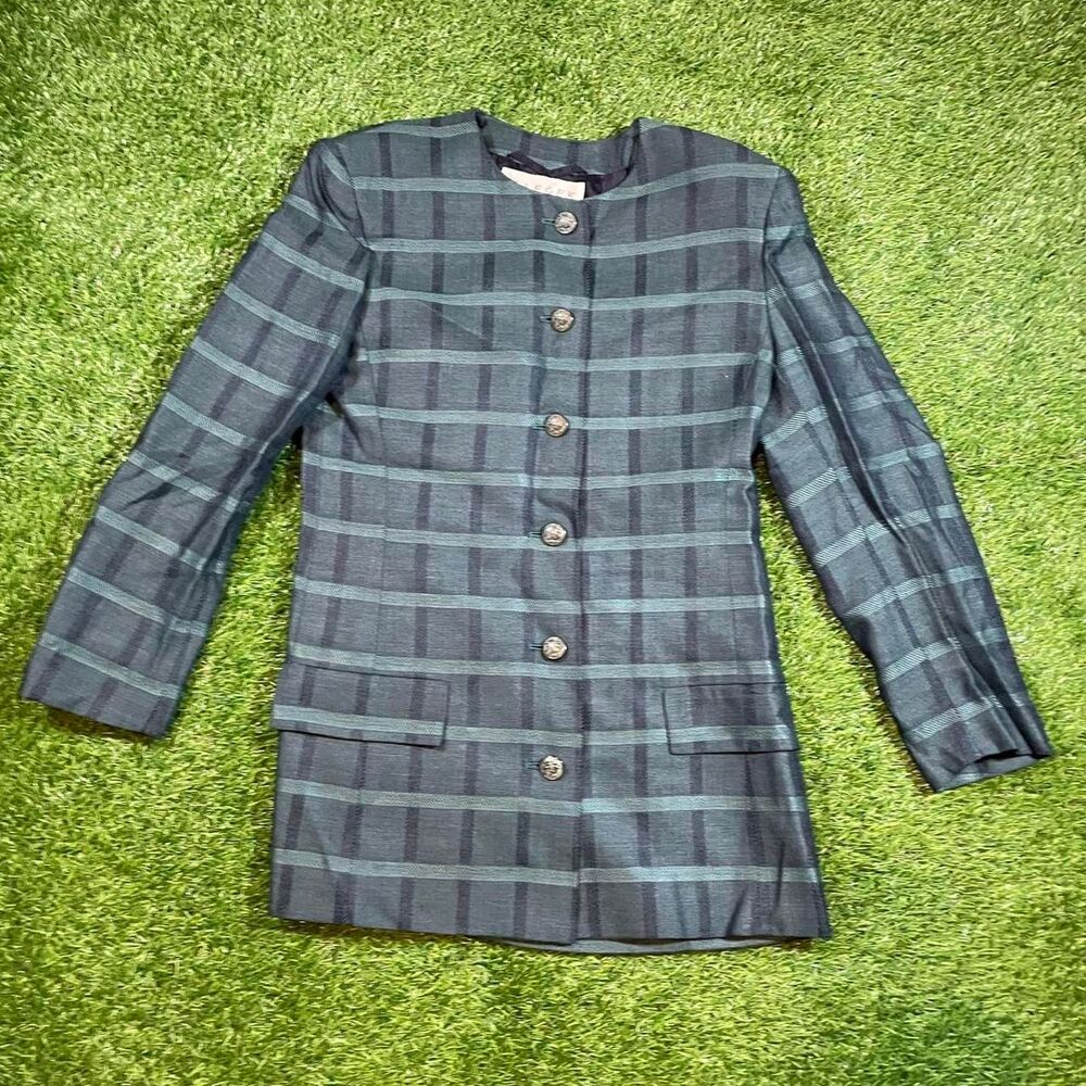 Jaeger Women's Green and Blue Jacket